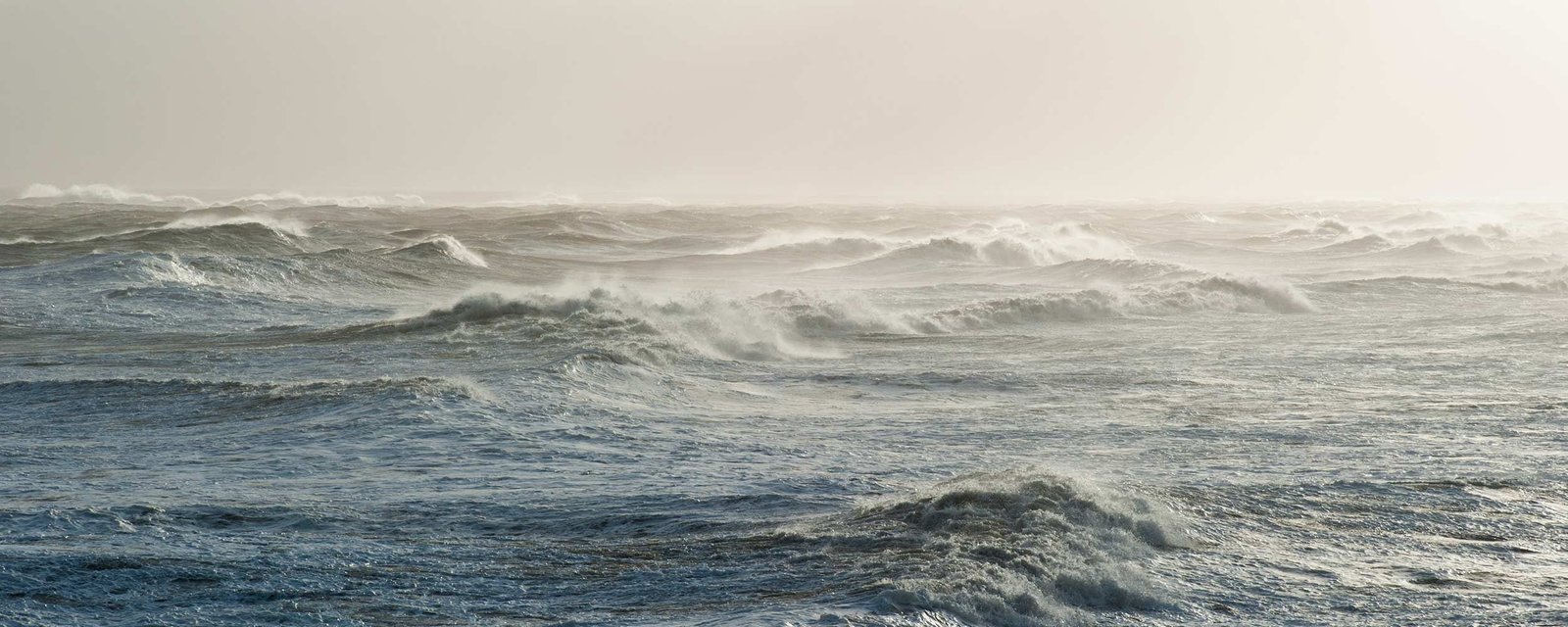 Sea haze and waves